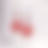Boucles doreilles coeur rouge crochet