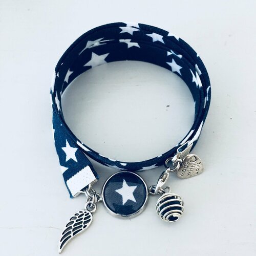 Bracelet liberty bleu, bijou liberty