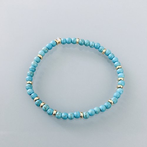 Bracelet femme perles heishi et turquoises, bracelet perles, idée cadeau, bracelet turquoise, bijoux cadeaux
