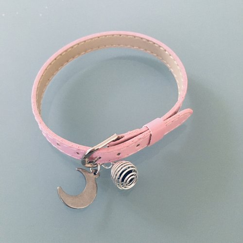 Bracelet femme en simili cuir avec pendentif et perle à parfumer, bijoux cadeaux, bracelet, idée cadeau femme