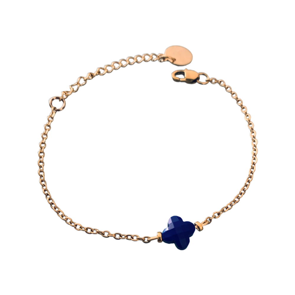 Bracelet trèfle, gourmette trèfle à 4 feuilles porte bonheur et perles  heishi or, bracelet doré - Un grand marché