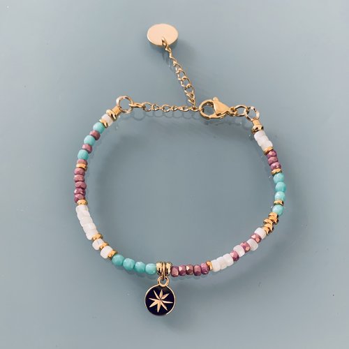 Bracelet perles des vents, bracelet femme gourmette pierres naturelles magiques