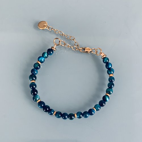 Bracelet en perles turquoises, bracelet femme gourmette pierres naturelles magiques et perles heishi plaqué or 24 k