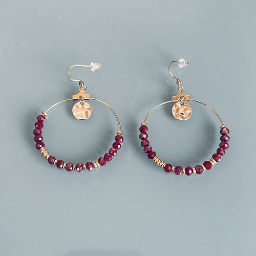 Créoles bohèmes avec pampilles et perles, bijou pour femme, créoles dorées