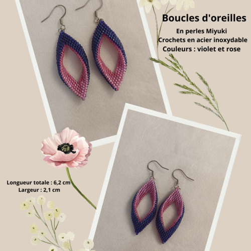 Boucles d'oreilles "gouttes d'amour"