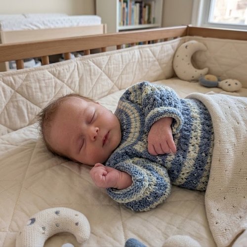 Brassière bébé laine naissance points fantaisies - fait main - laine layette 100% acrylique