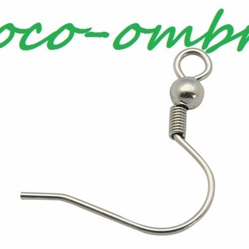 50 crochet boucle d’oreille en acier inoxydable 21x22x3