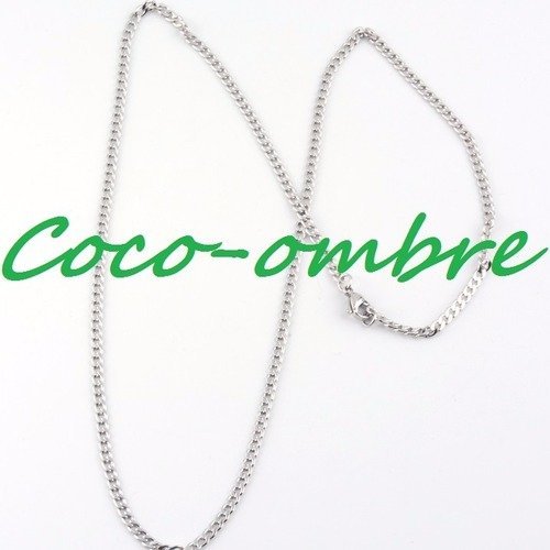 1 collier en acier inoxydable chaîne trottoir