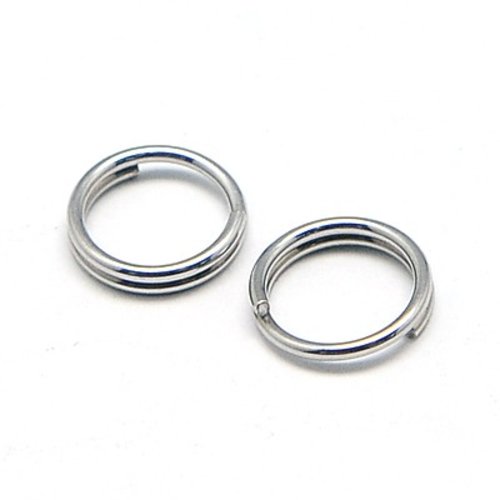 10g anneaux double en acier inoxydable