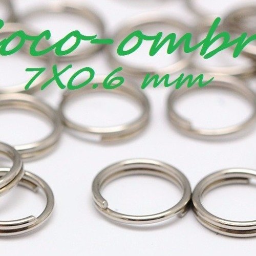 10 g anneaux double inoxydable 7x0.6 mm;