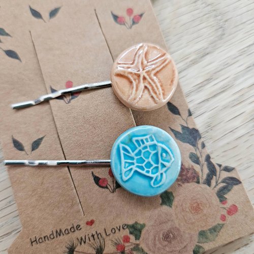 Barrettes plage & vacances - accessoire de coiffure unique