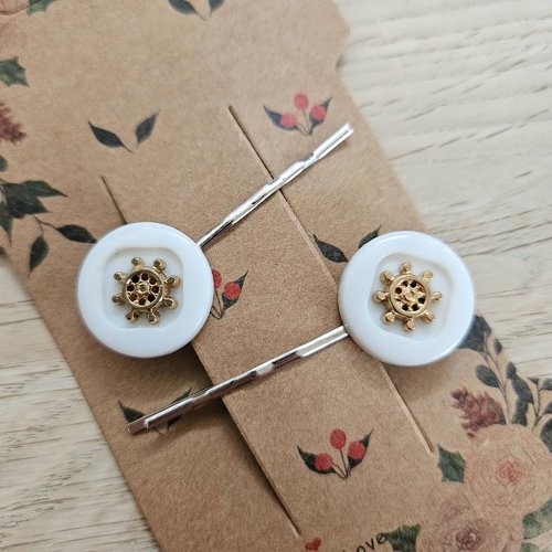 Barrettes gouvernail épingles cheveux vintage - accessoires mariage plage
