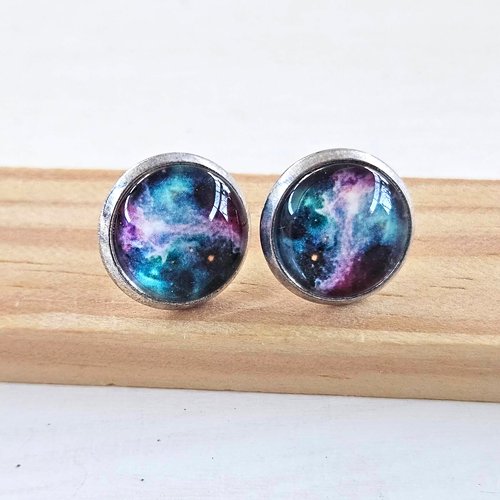 Puces d'oreille étoiles galaxie ciel étoilé espace voie lactée univers - bijoux celeste
