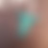 Collier crane de buffle turquoise, bijou homme fausse taxidermie, collier chaine argentée