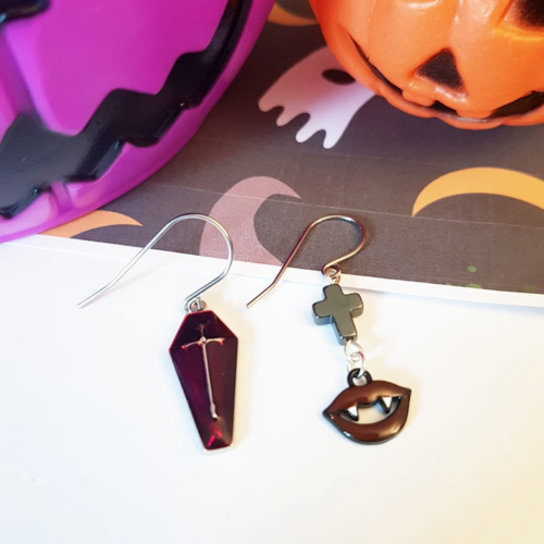 Halloween - boucles d'oreille vampire