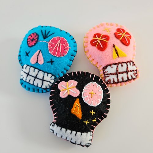Broche sugar skull - crâne mexicain