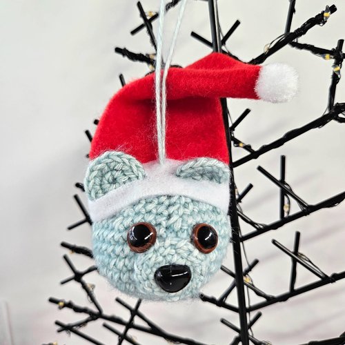 Noël - boule de noël ours à suspendre