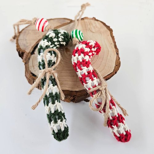 Noël - sucre d'orge à suspendre - lot de 2