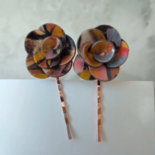 Barrettes cheveux, barrette en forme de fleur - lot de 2