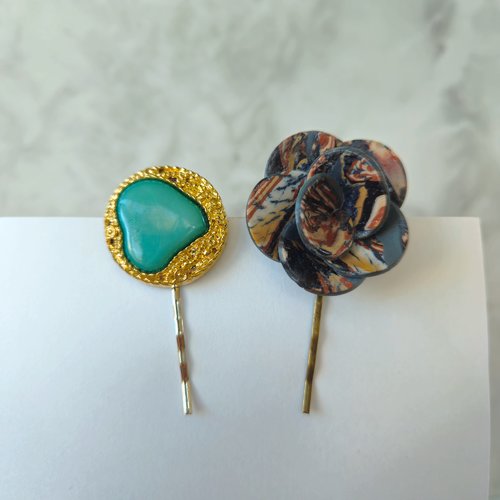 Barrettes décoratives, barrette originale - lot de 2
