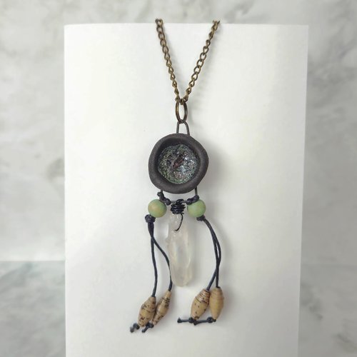 Collier grigri amulette - longueur personnalisable