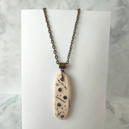 Pendentif ajouré, sautoir bohème, collier style tribal - longueur personnalisable