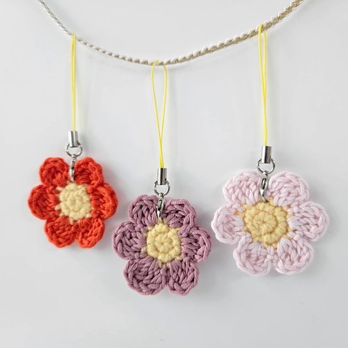 Lot de mini 3 fleurs bijou de sac