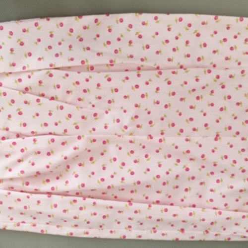 Salopette enfant, tissu coton rose et petites fleurs