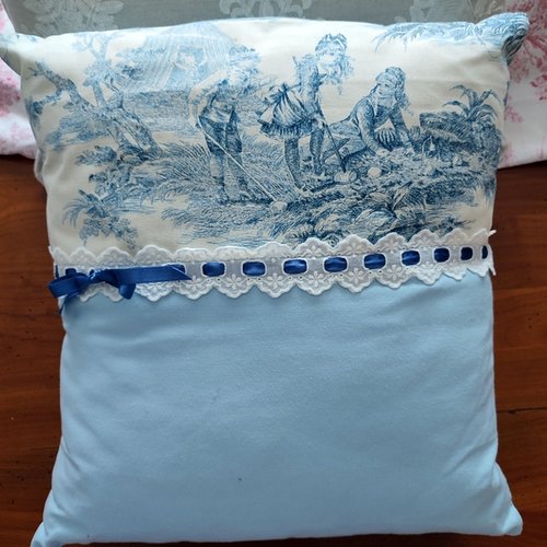 Housse de coussin fait main; style shabby