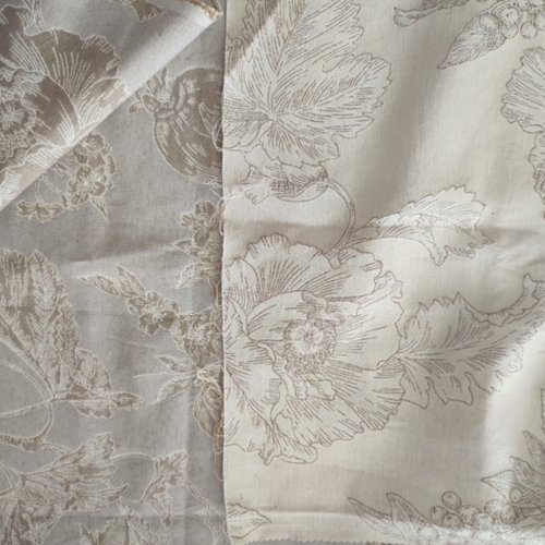 Chute d'un tissu d'ameublement