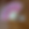 Eventail rose avec pompon fantaisie 92hh