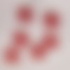 Lot de 6 boutons rouges