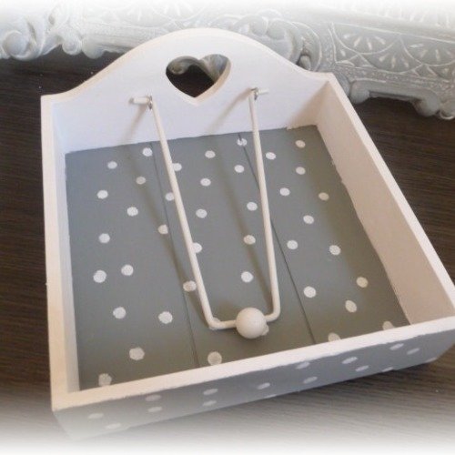 Range serviettes en bois de style shabby