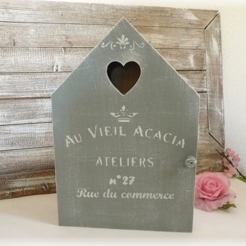 Armoire à clefs vintage aspect loft rétro