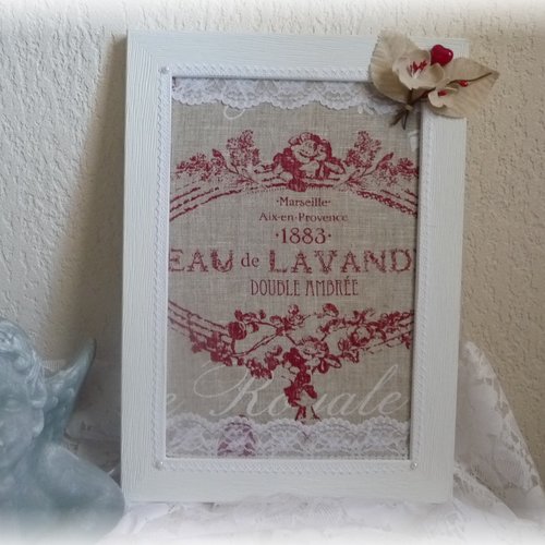 Cadre shabby, "eau de lavande", déco romantique