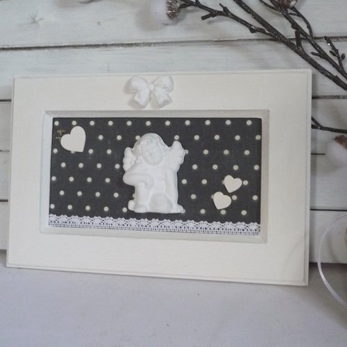 Cadre ange, déco chambre enfant, romantique, cosy, shabby