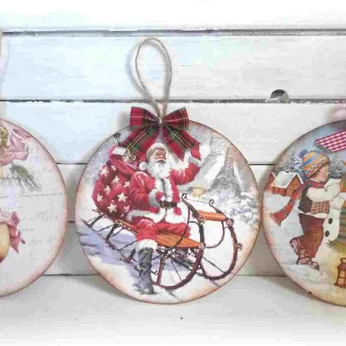 Décorations de noel, sapin, déco, fêtes, père noêl, ange, bonhomme de neige