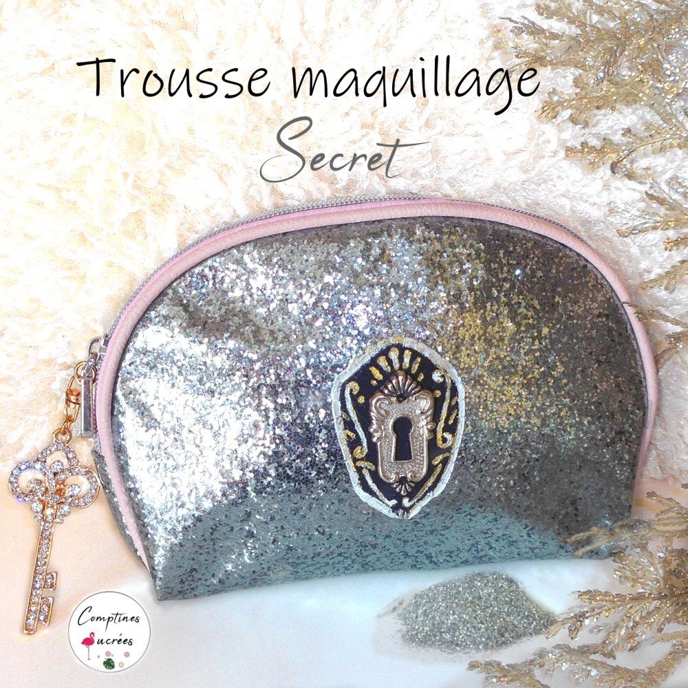 Trousse Maquillage Or Argent Rose