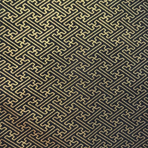 Tissu japonais 25x110 cm géométrique, sayagata, doré