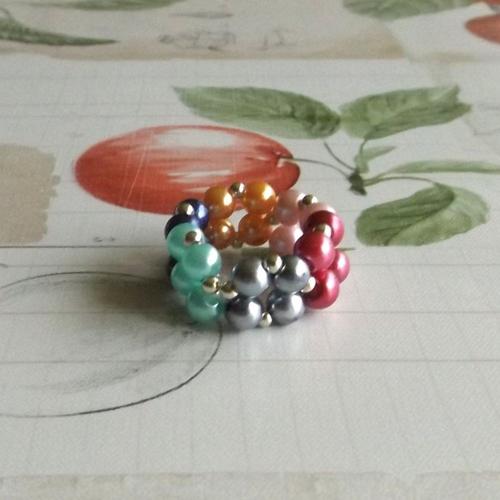 Bague en perles