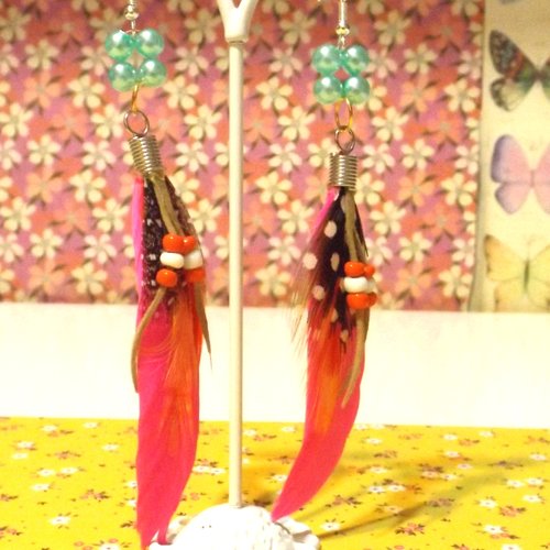 Boucles d'oreilles "plumes"