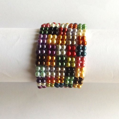 Bracelet manchette en perles