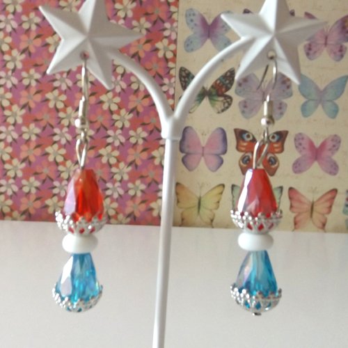 Boucles d'oreilles en perles acrylique