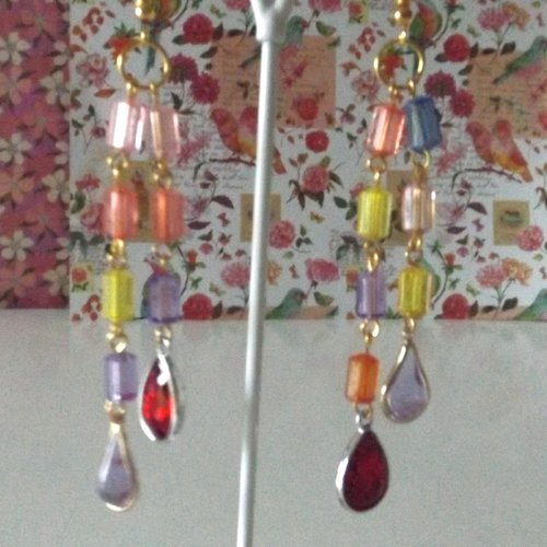 Boucles d'oreilles en perles acrylique