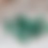 20 perles artisanales indiennes 8 mm verre dépoli vert