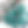 10 perles de bohême turquoise argent 6 mm facettes tchèque