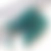 12 perles 7mm indiennes turquoise en pâte de verre artisanales