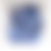 Grosse perle carrée 20 mm artisanale bleu pâte de verre 