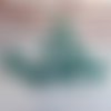 10 perles menthe à facettes en verre de bohême 8 mm