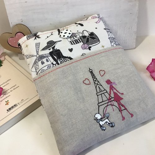 Pochette livre avec  poche extèrieure